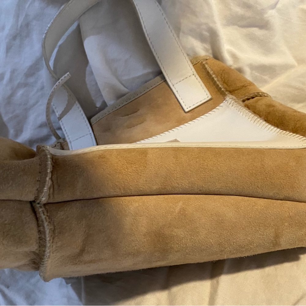 UGG Tan and Cream/White Women's Shearling-Sheepskin Mini Bag - Picture 12 of 16